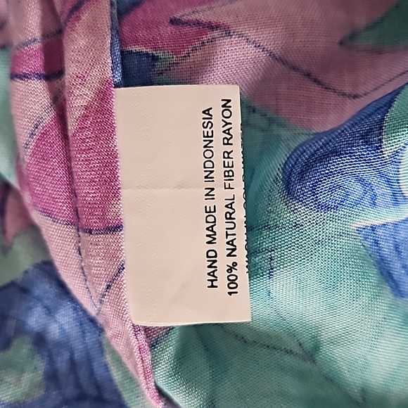 Rainbow Jo blue/aqua/lilac floral sundress-XL - Picture 8 of 11